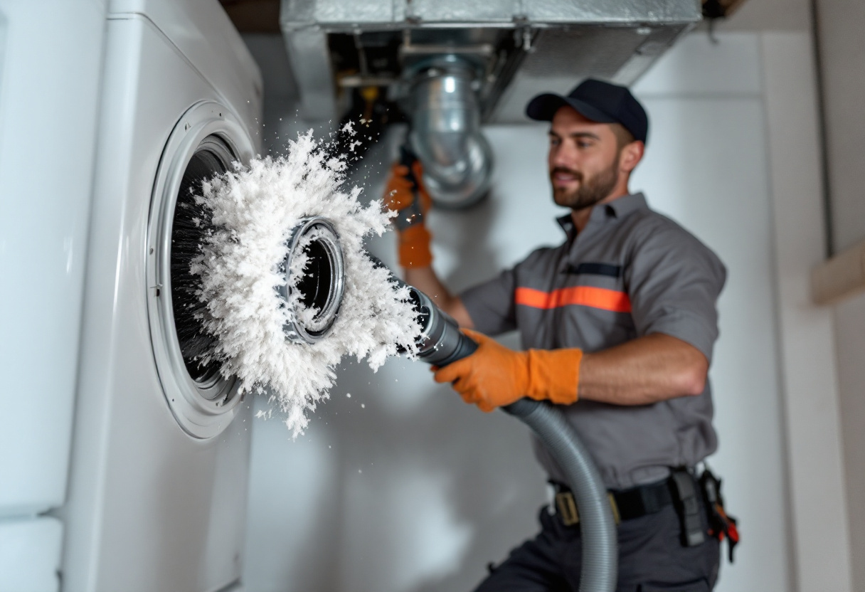 Clearing a clogged dryer vent — Clear Air